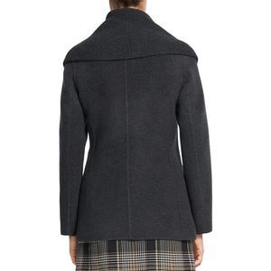 Theory Womens Gray Wool Blend Shawl 